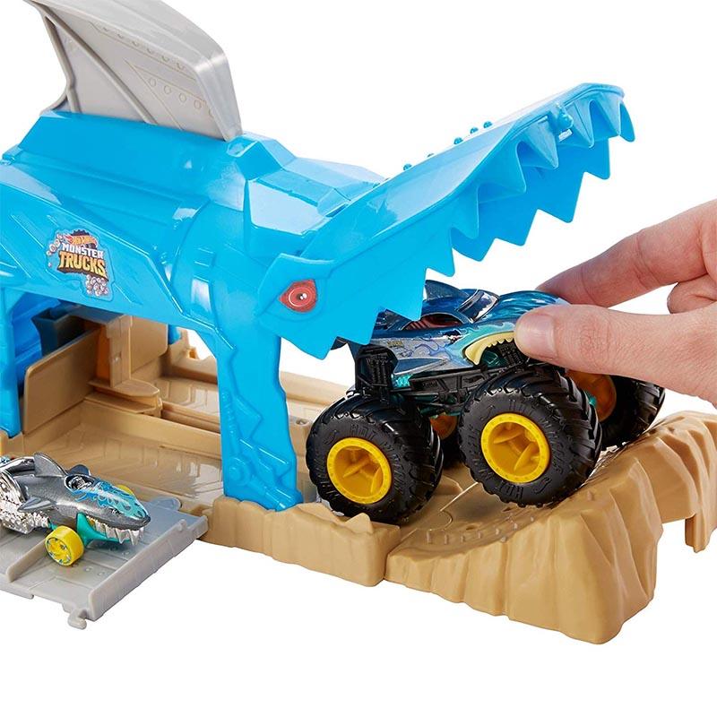 Hot Wheels Monster Trucks Shark Launcher Playset