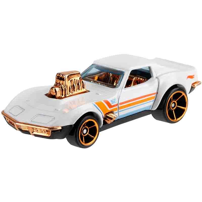 Hot Wheels Pearl & Chrome - 68 Corvette - Gas Monkey Garage Car