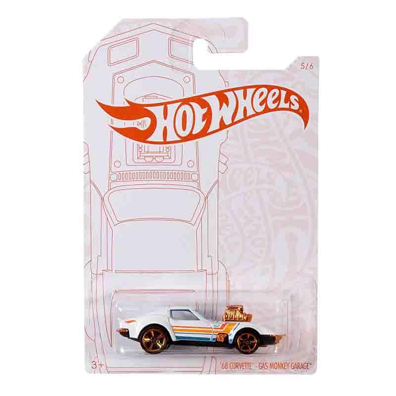 Hot Wheels Pearl & Chrome - 68 Corvette - Gas Monkey Garage Car