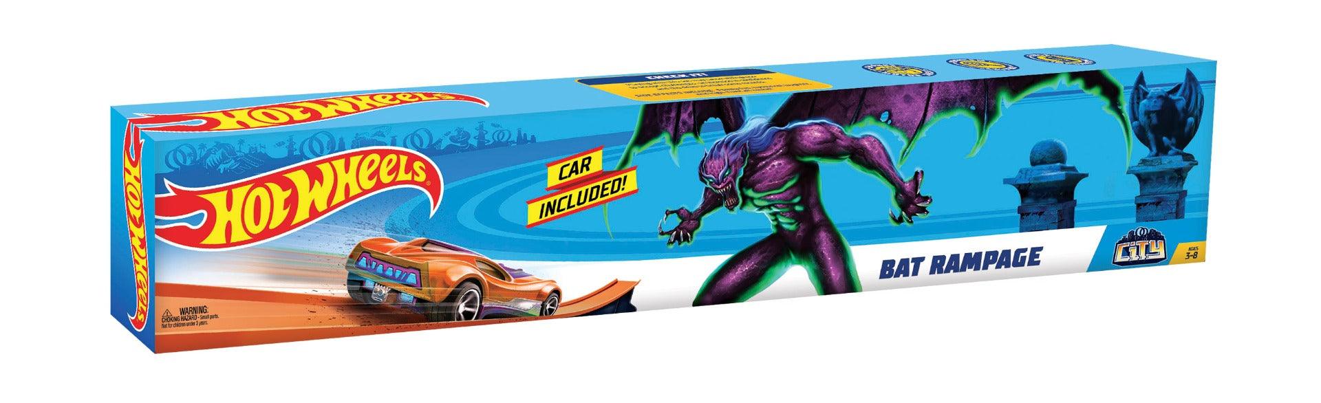 Hot Wheels Space Bat Rampage Trackset includes 1 Die-Cast Car