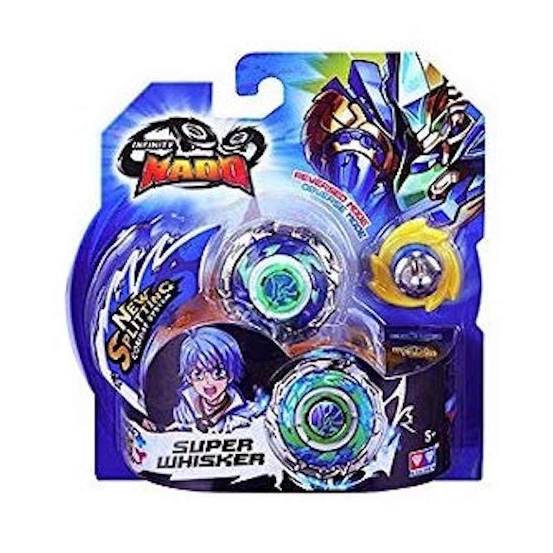 Infinity Nado Super Whisker Spinning Top with Launcher, 6 Pieces