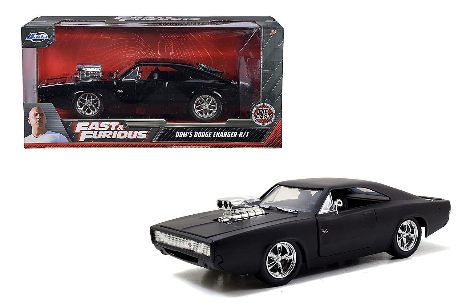 Jada Fast & Furious 1:24 Matte Black 1970 Dodge Charger (Street) Diecast Car