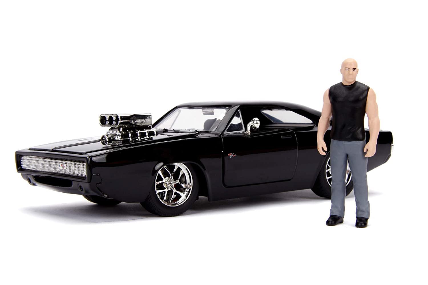 Jada Fast & Furious 1:24 Scale 1970 Dodge Charger Diecast Car and Dom Toretto Diecast Figure