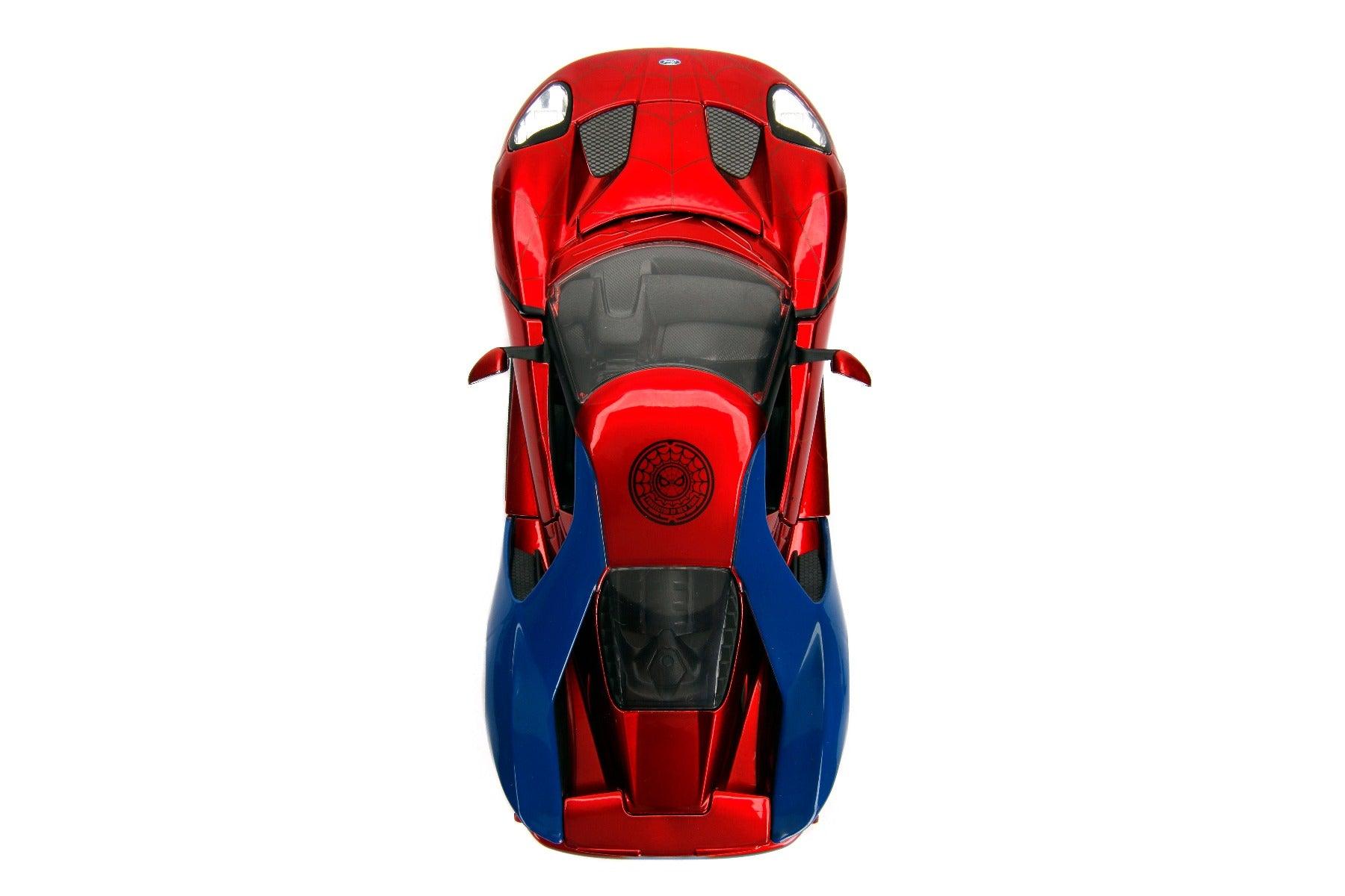 Jada Toys Diecast Hollywood Rides 1.24 2017 Ford GT with Spiderman Figure