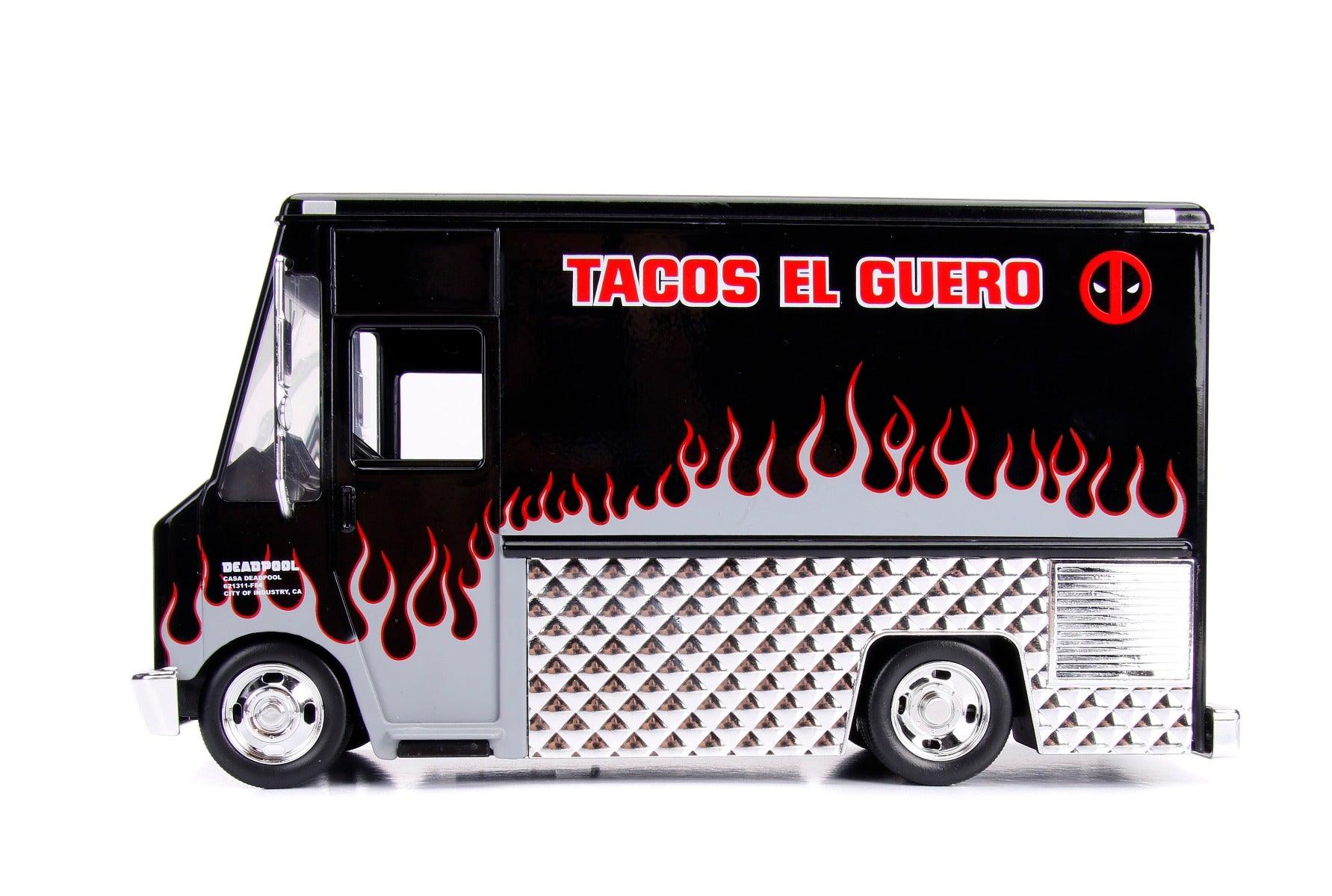 Jada Toys Diecast Hollywood Rides 1:24 Taco Truck with Dealpool Figure