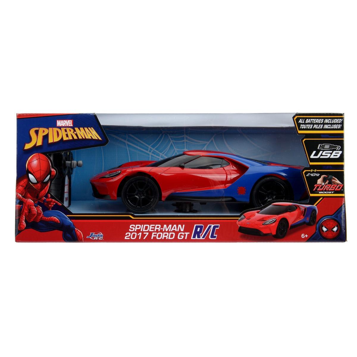 Jada Toys Diecast Marvel Spider-Man RC 2017 Ford GT 1:16