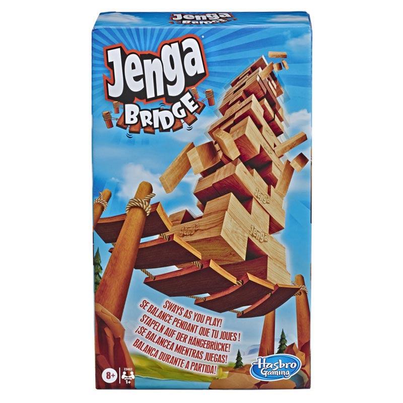 Jenga Bridge Wooden Block Stacking Tumbling Tower Game for Kids Ages 8 and Up, 1 or More Players
