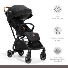 Joie Tourist 3 in 1 Baby Pram with Height Adjustable Seat & Rain Cover - Baby Stroller for Ages 0-3 Years