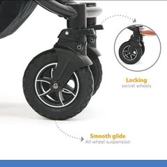 Joie Mytrax Flex Pavement Baby Pram - Baby Stroller for Ages 0-4 Years