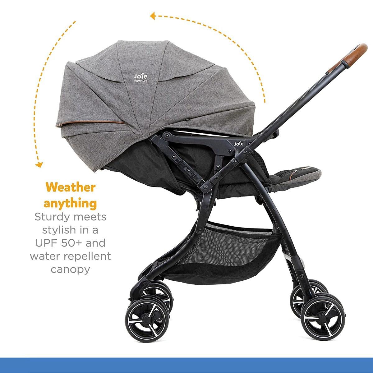 Joie SMA Baggi 4WD Drift Baby Pram Carbon - Baby Stroller for Ages 0-3 Years