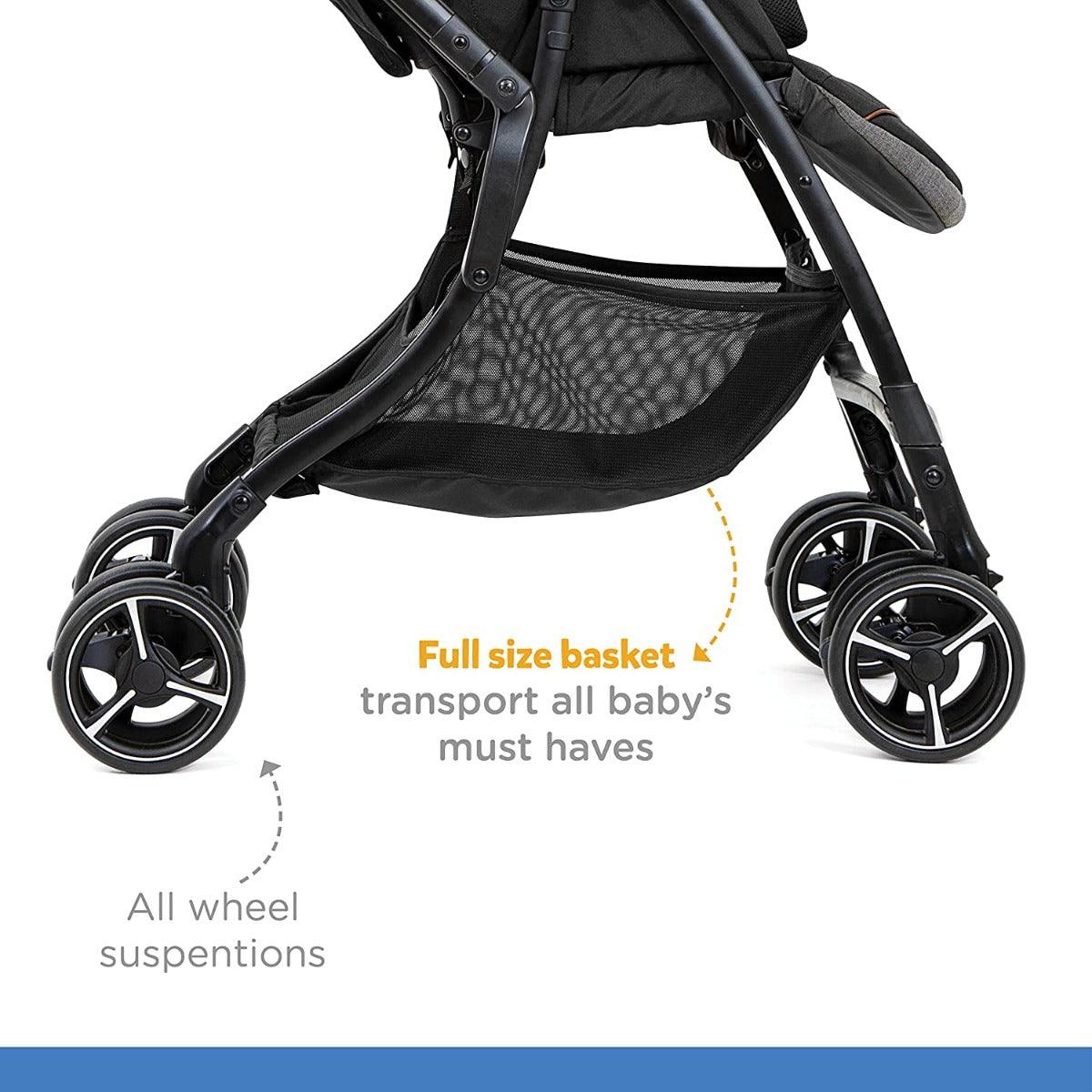 Joie SMA Baggi 4WD Drift Baby Pram Carbon - Baby Stroller for Ages 0-3 Years