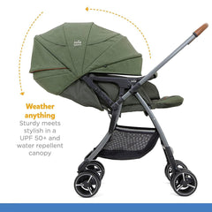 Joie SMA Baggi 4WD Drift Baby Pram Pine - Baby Stroller for Ages 0-3 Years