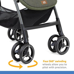Joie SMA Baggi 4WD Drift Baby Pram Pine - Baby Stroller for Ages 0-3 Years