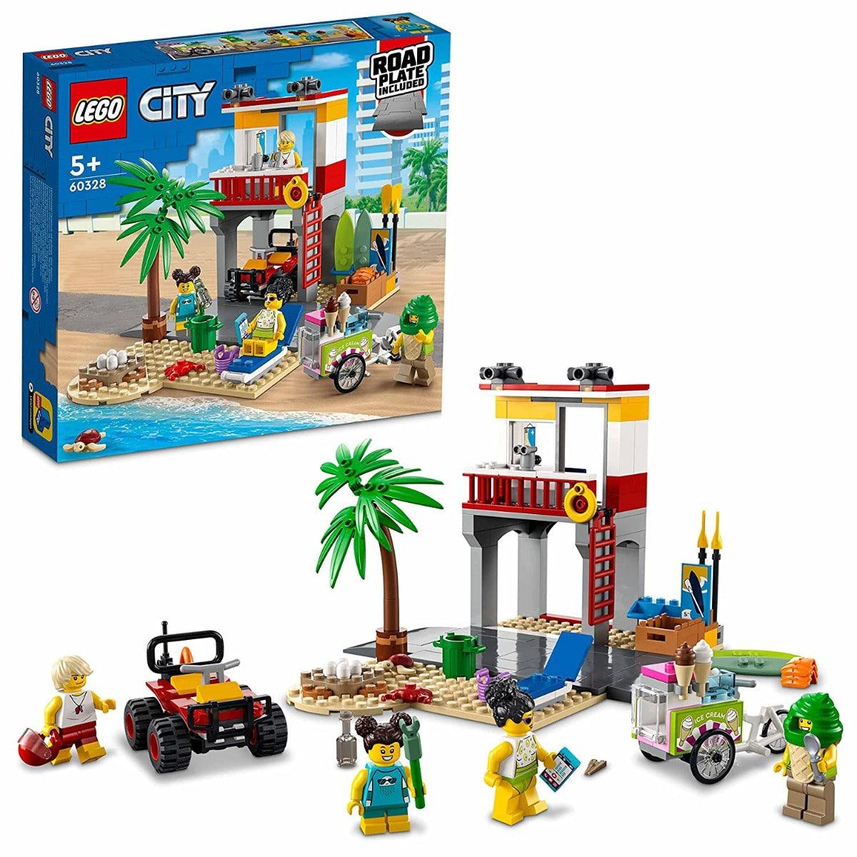 LEGO City Beach Lifeguard Station Building Kit for Ages 5+