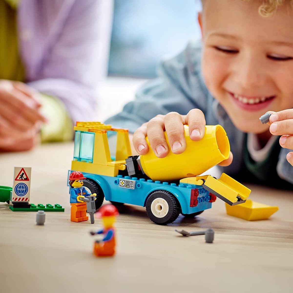 LEGO City Cement Mixer Truck Building Kit for Ages 4+