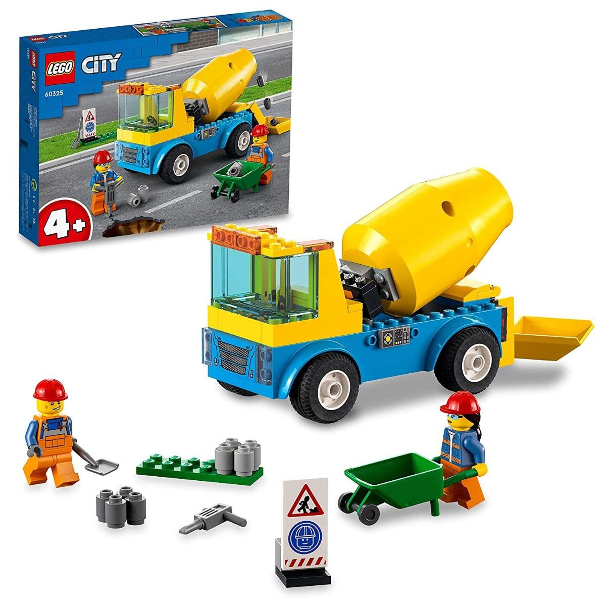 LEGO City Cement Mixer Truck Building Kit for Ages 4+
