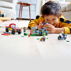 LEGO City Fire Rescue & Police Chase Building Kit for Ages 5+