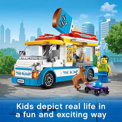 LEGO City Ice-Cream Truck Toy with Skater and Dog Figure Building Kit for Ages 5+