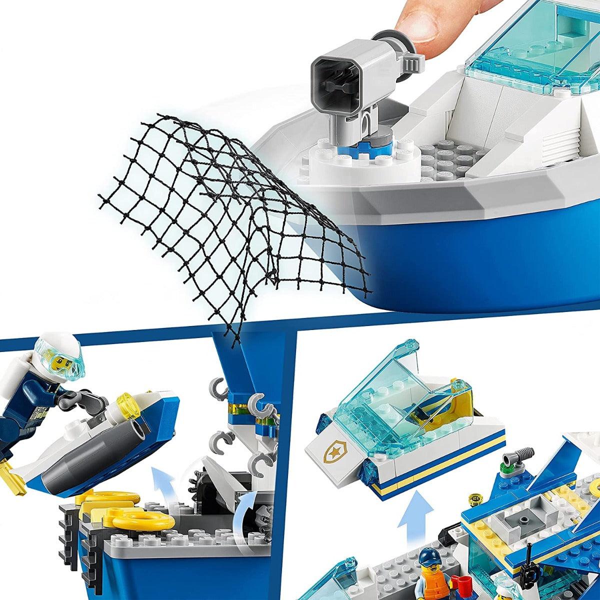 LEGO City Police Patrol Boat Building Kit for Ages 5+
