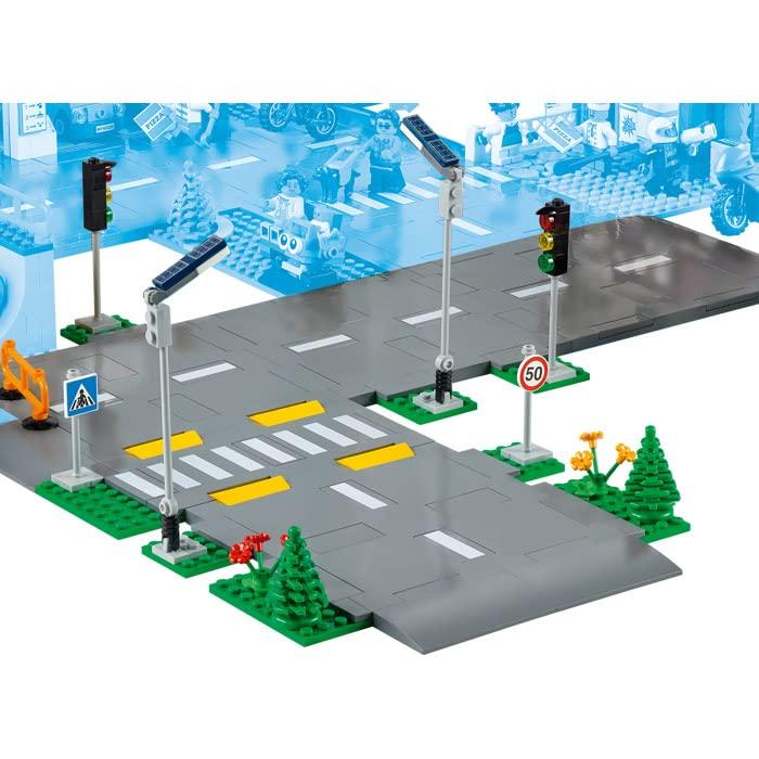 LEGO City Road Plates with Traffic Lights and Glow Building Kit for Ages 5+
