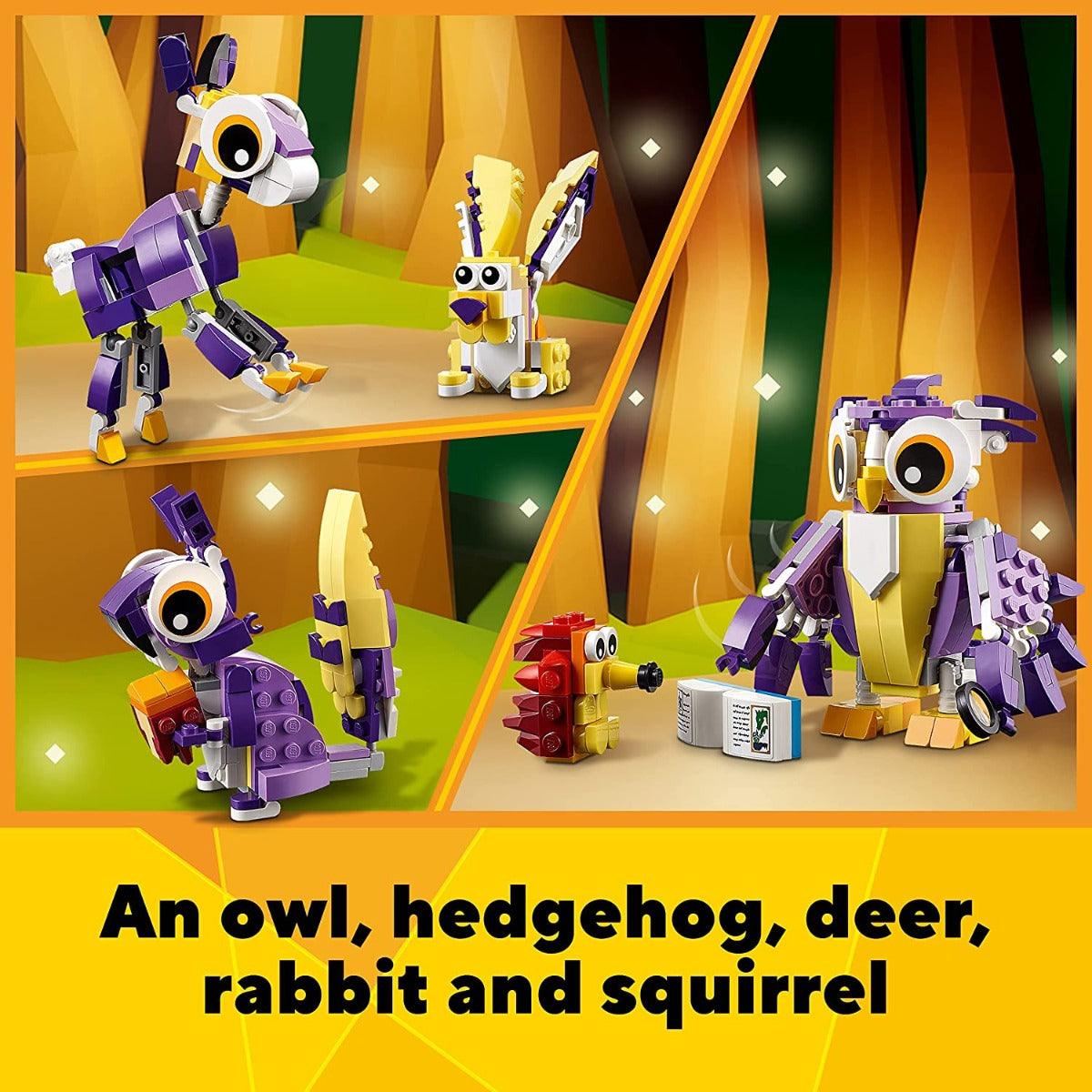LEGO Creator 3in1 Fantasy Forest Creatures Building Kit for Ages 7+