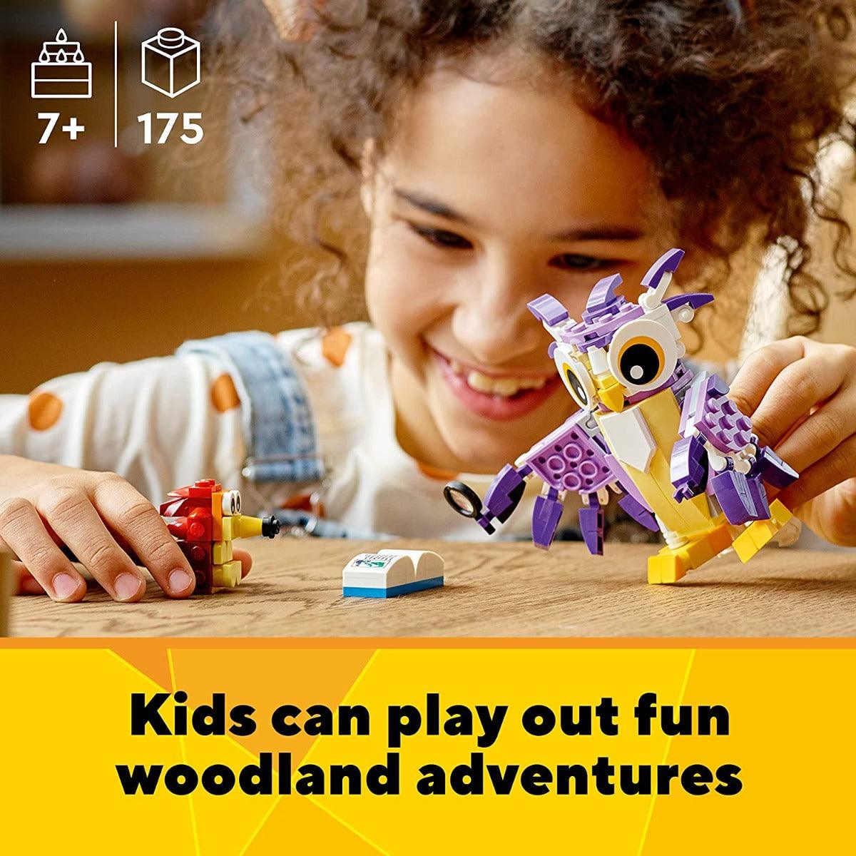 LEGO Creator 3in1 Fantasy Forest Creatures Building Kit for Ages 7+