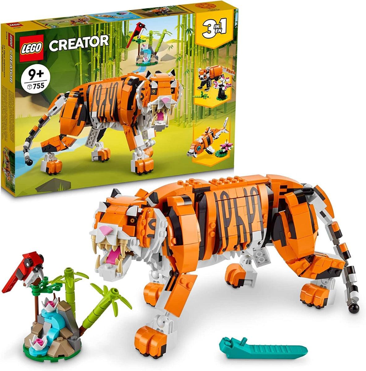 LEGO Creator 3in1 Majestic Tiger Building Kit for Ages 9+