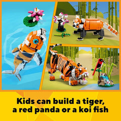 LEGO Creator 3in1 Majestic Tiger Building Kit for Ages 9+