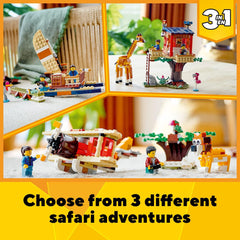 LEGO Creator 3in1 Safari Wildlife Tree House Building Kit for Ages 7+