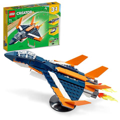 LEGO Creator 3in1 Supersonic Jet Building Kit for Ages 7+