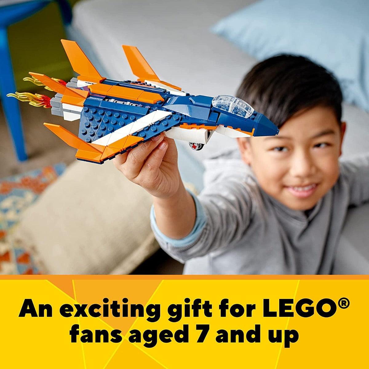 LEGO Creator 3in1 Supersonic Jet Building Kit for Ages 7+