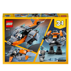 LEGO Creator Cyber Drone 3 in 1 with Cyber Mech and Scooter Building Kit for Ages 6+