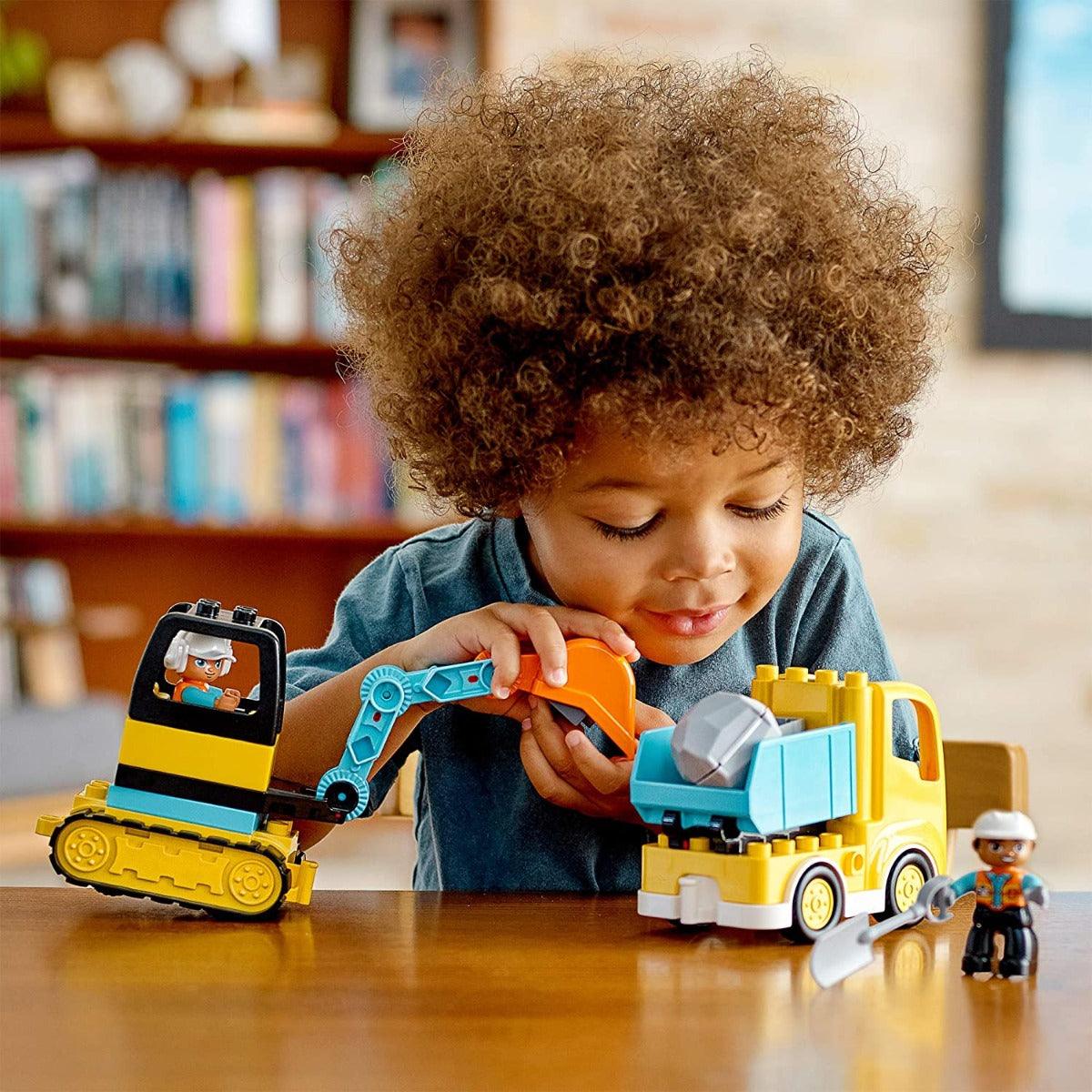 LEGO Duplo Truck & Tracked Excavator Building Kit