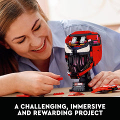 LEGO Marvel Spider-Man Carnage Helmet Collectible Building Kit for Ages 16+