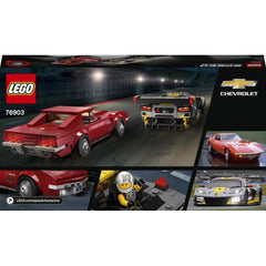 LEGO Speed Champions Chevrolet Corvette C8.R Race Car and 1969 Chevrolet Corvette Building Kit for Ages 8+