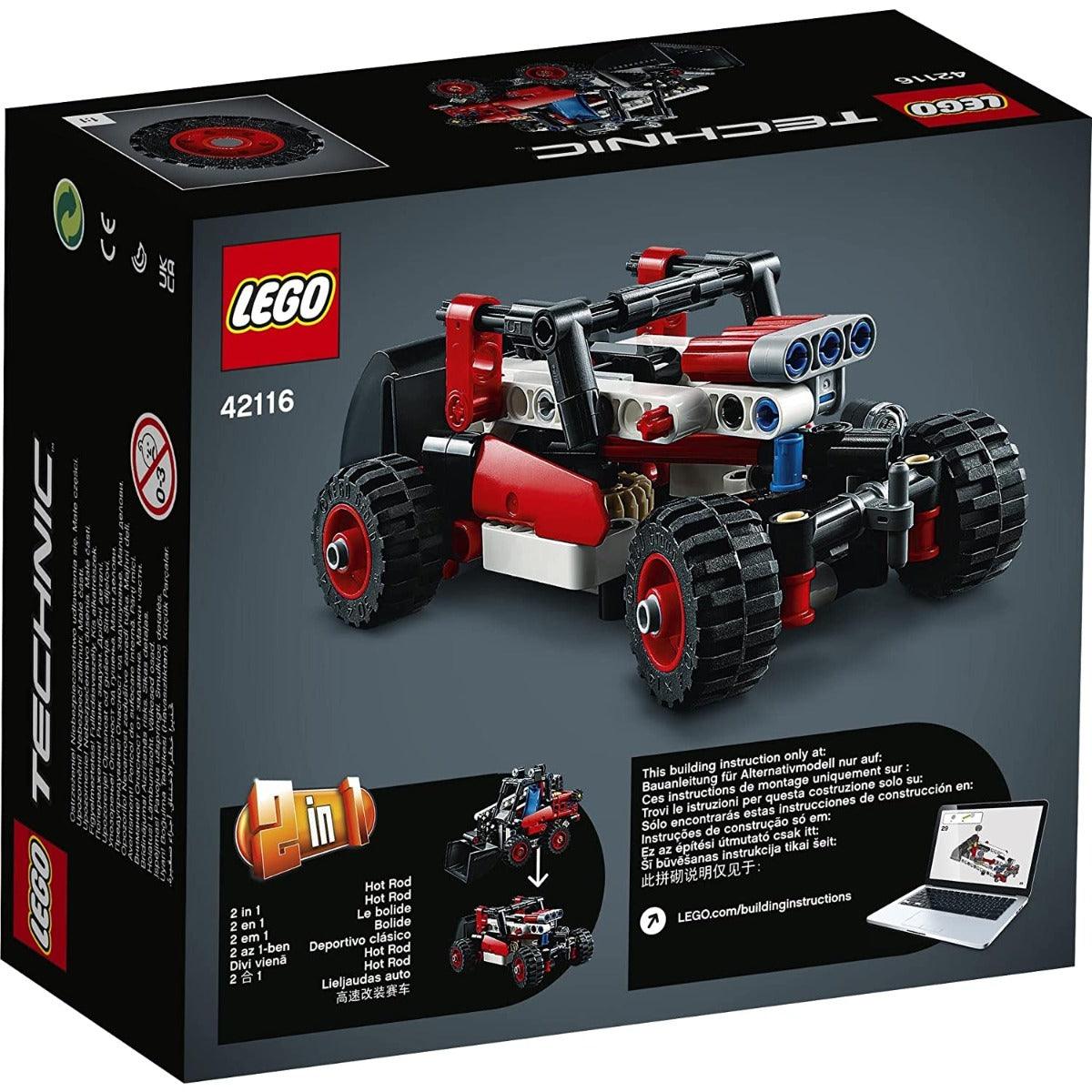 LEGO Technic Skid Steer Loader Toy Excavator to Hot Rod 2in1 Building Kit for Ages 7+
