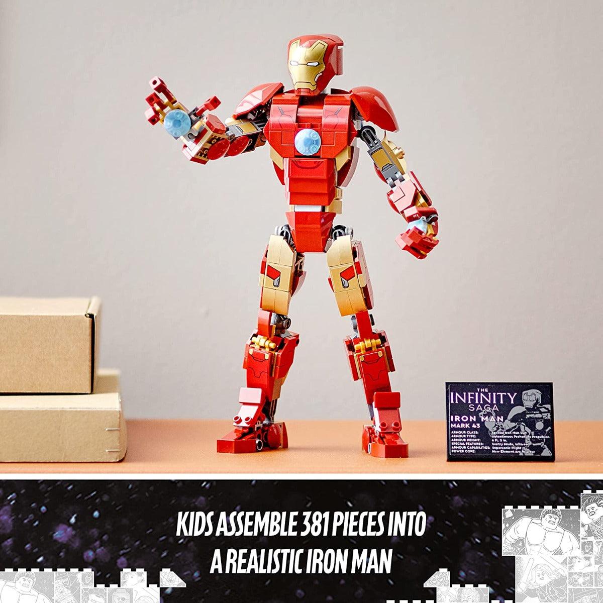 LEGO The Infinity Saga Iron Man Figure Building Kit for Ages 9+