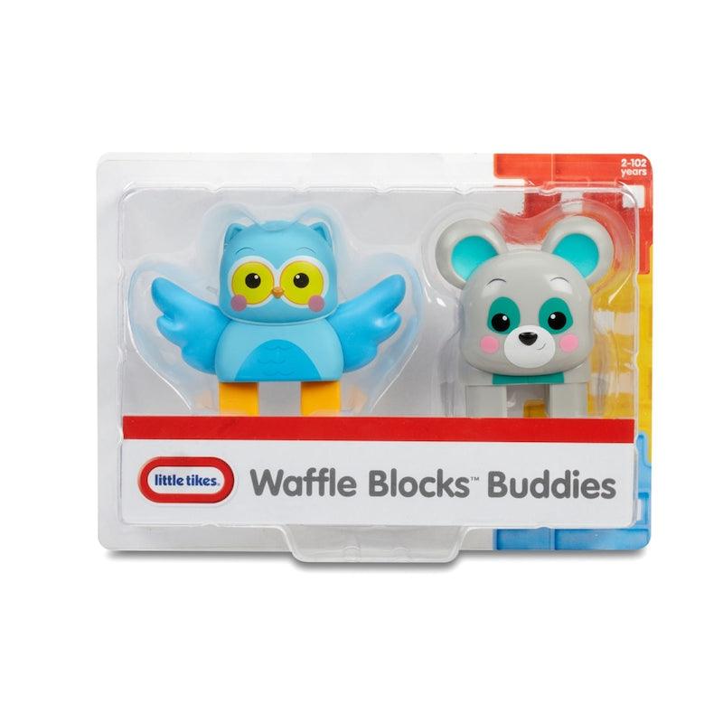 Little Tikes Waffle Blocks Double Figure Pack- Owl/Bear, Blue, Toys for Kids, 1 Year &amp; Above, Activity, Kids Learning Toys