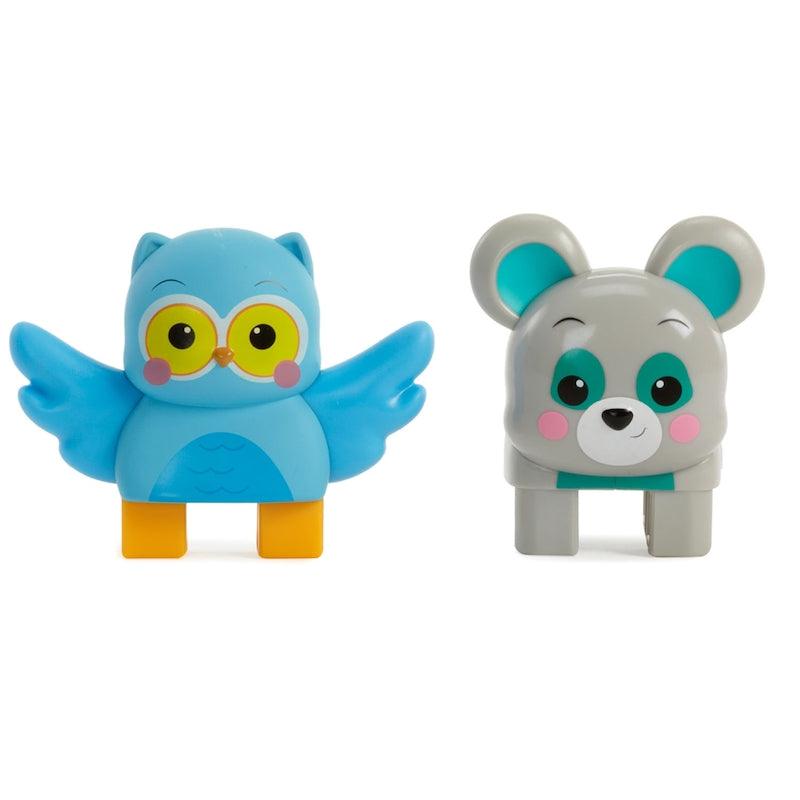 Little Tikes Waffle Blocks Double Figure Pack- Owl/Bear, Blue, Toys for Kids, 1 Year & Above, Activity, Kids Learning Toys
