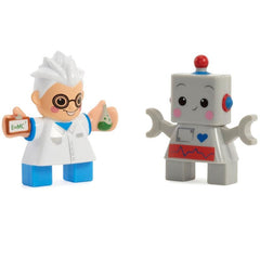 Little Tikes Waffle Blocks Double Figure Pack- Scientist/Robot, Toys for Kids, 1 Year & Above, Activity, Kids Learning Toys
