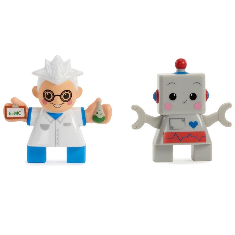 Little Tikes Waffle Blocks Double Figure Pack- Scientist/Robot, Toys for Kids, 1 Year & Above, Activity, Kids Learning Toys