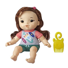 Littles by Baby Alive, Littles Squad, Little Maya, Brown Hair, 9-inch Take-Along Toddler Doll with Comb, Toy for Kids Ages 3 and Up