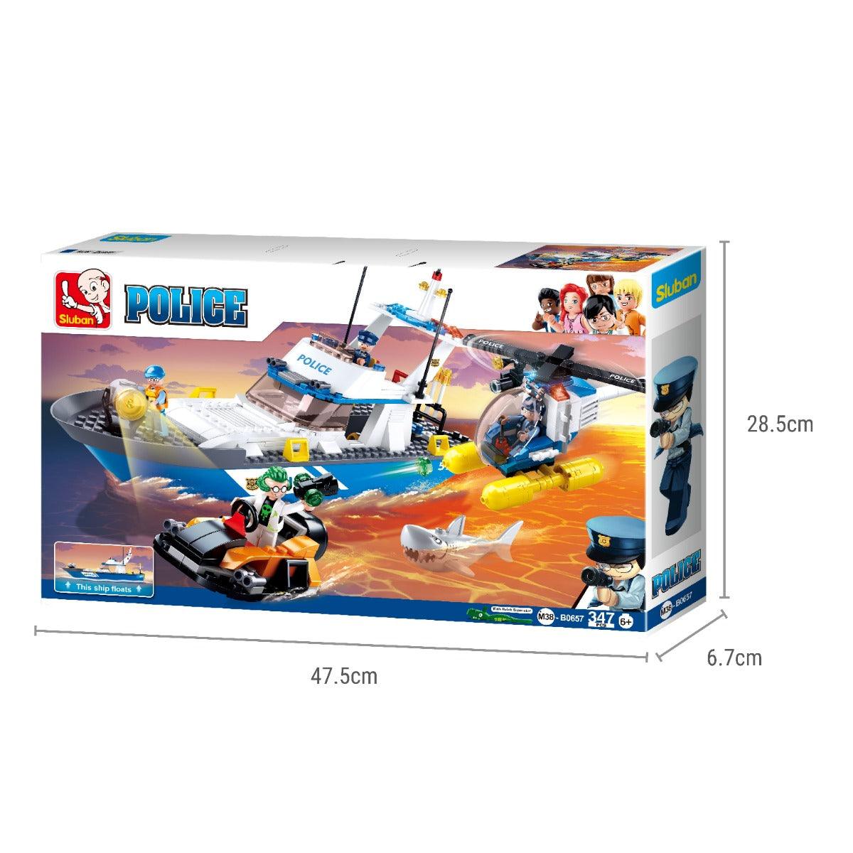 Sluban Land & Sea Police Building Blocks For Ages 6+