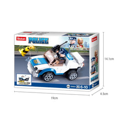 Sluban Police Car Building Blocks For Ages 6+