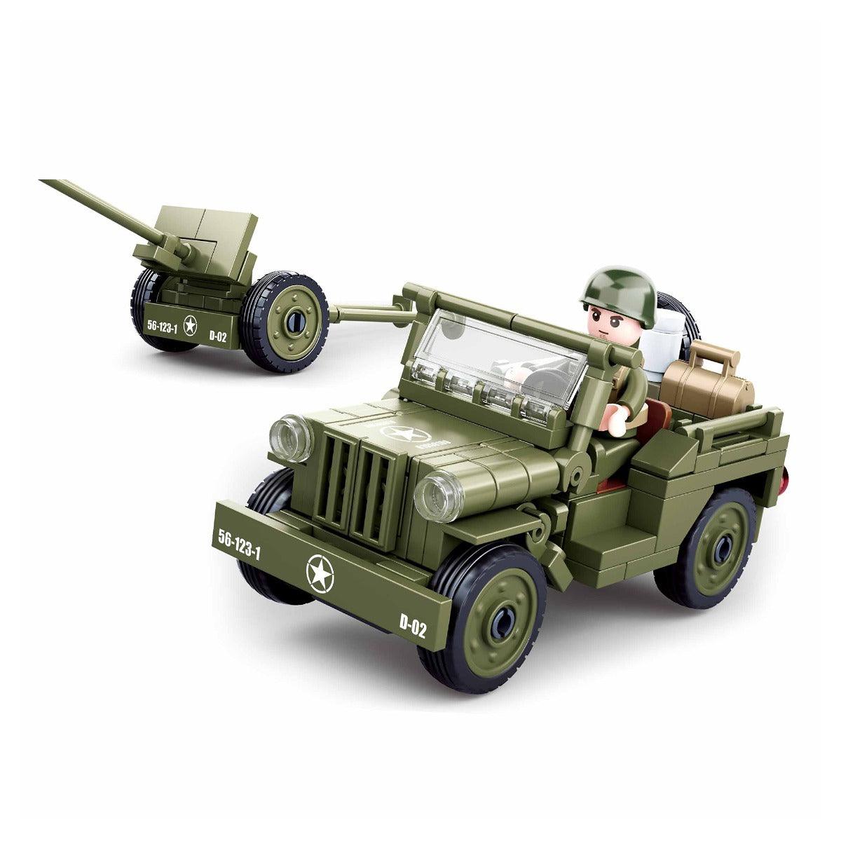 Sluban WWII-Willys Jeep Building Blocks For Ages 6+
