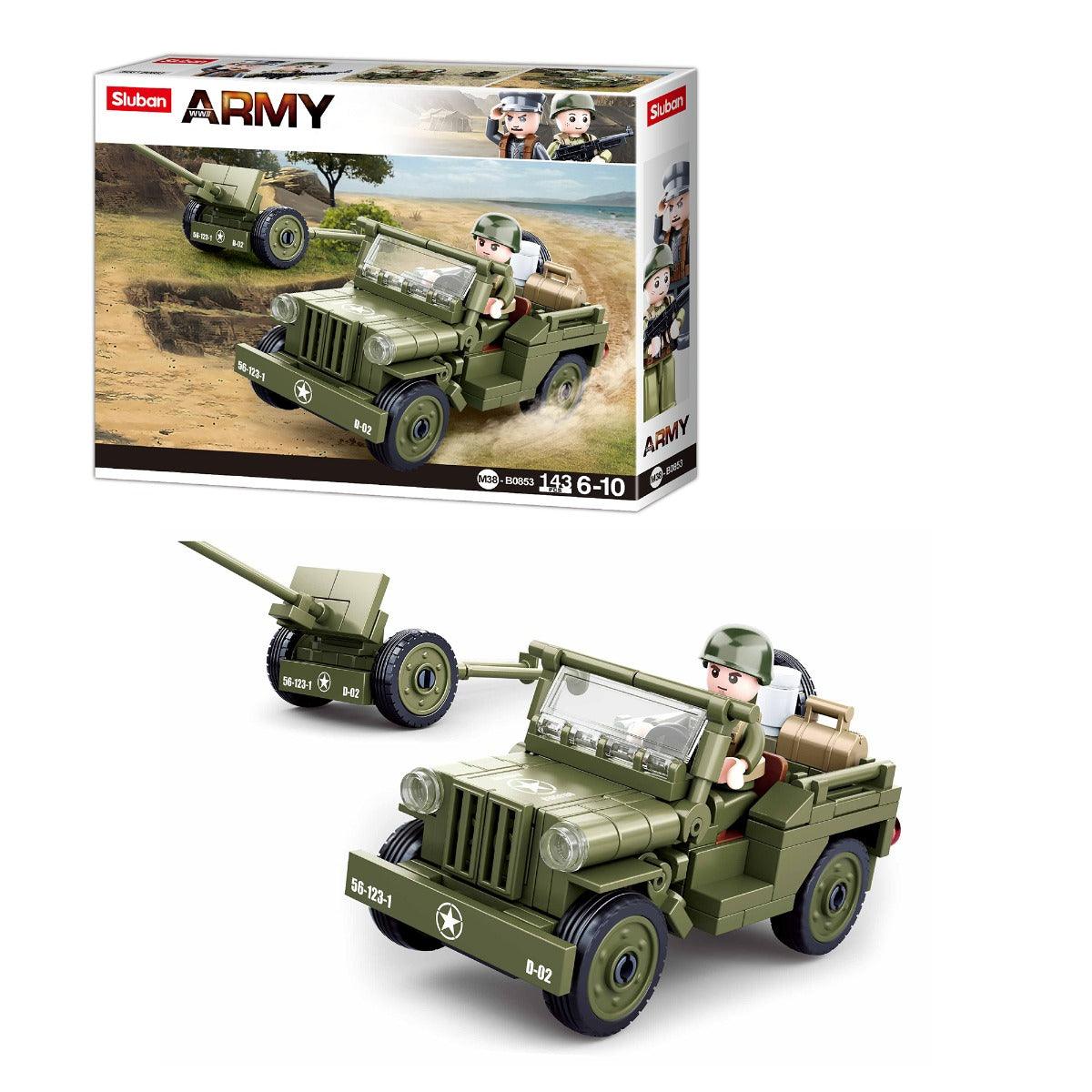 Sluban WWII-Willys Jeep Building Blocks For Ages 6+