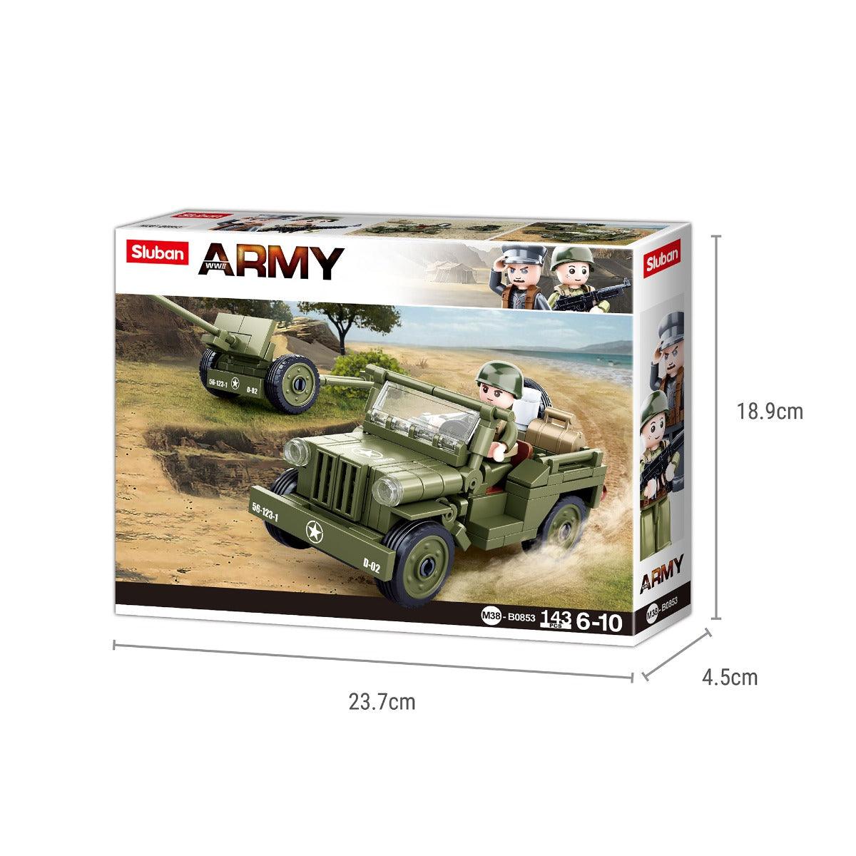 Sluban WWII-Willys Jeep Building Blocks For Ages 6+