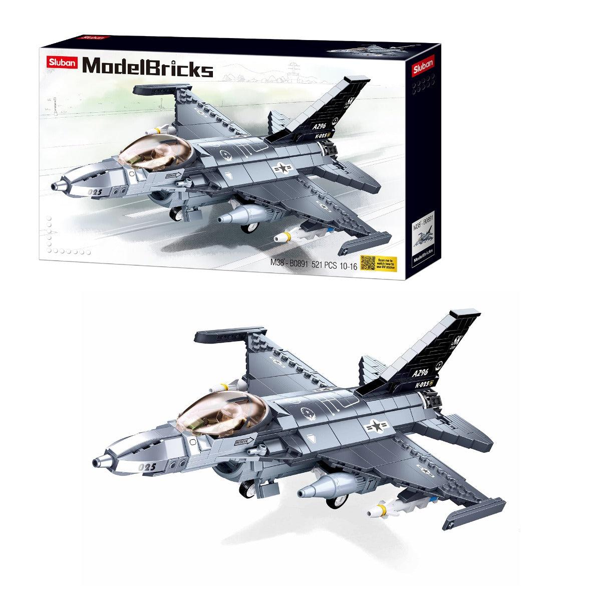 Sluban F-16C Falcon Fighter Building Blocks For Ages 10+