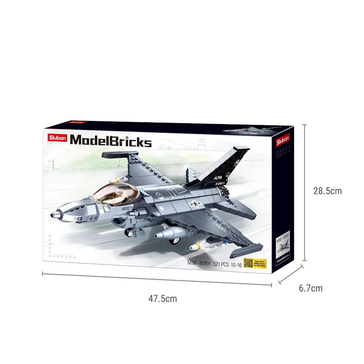 Sluban F-16C Falcon Fighter Building Blocks For Ages 10+