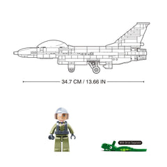 Sluban F-16C Falcon Fighter Building Blocks For Ages 10+